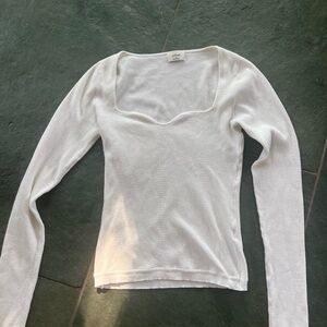 Wilfred Cream Fitted Long Sleeve Bodysuit